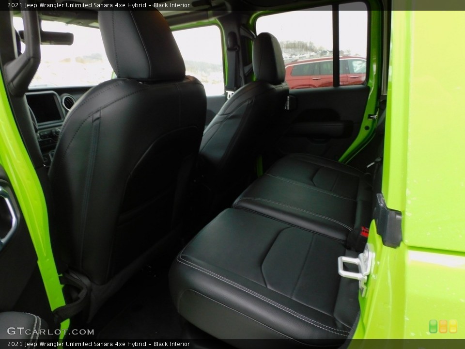 Black Interior Rear Seat for the 2021 Jeep Wrangler Unlimited Sahara 4xe Hybrid #143667968