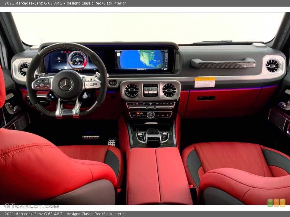 designo Classic Red/Black Interior Dashboard for the 2021 Mercedes-Benz G 63 AMG #143668595