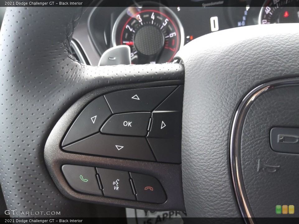 Black Interior Steering Wheel for the 2021 Dodge Challenger GT #143671511