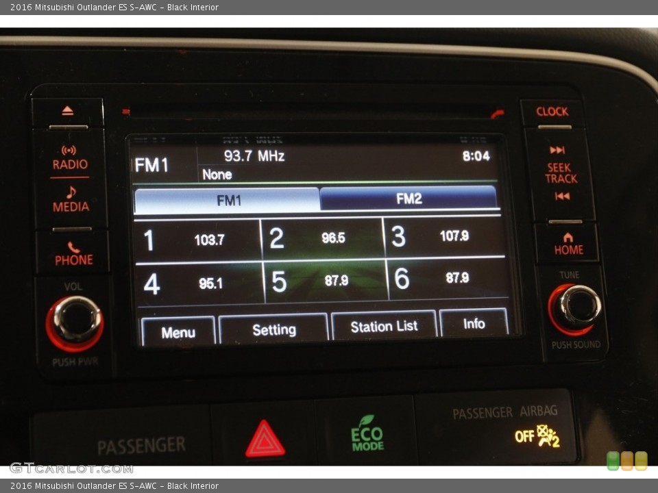 Black Interior Audio System for the 2016 Mitsubishi Outlander ES S-AWC #143672219