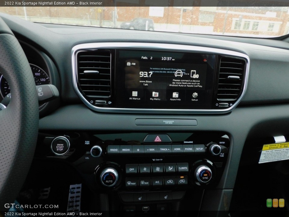 Black Interior Controls for the 2022 Kia Sportage Nightfall Edition AWD #143672228