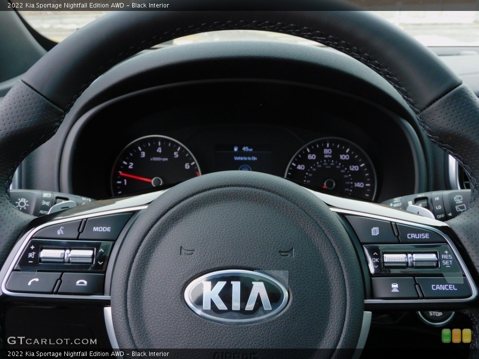 Black Interior Steering Wheel for the 2022 Kia Sportage Nightfall Edition AWD #143672285