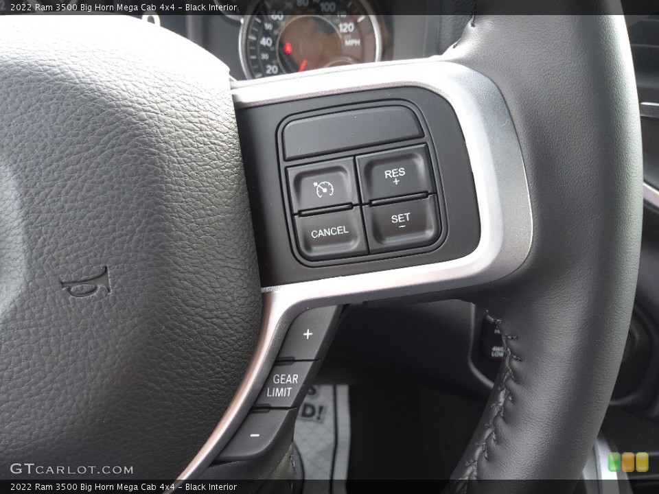 Black Interior Steering Wheel for the 2022 Ram 3500 Big Horn Mega Cab 4x4 #143672709