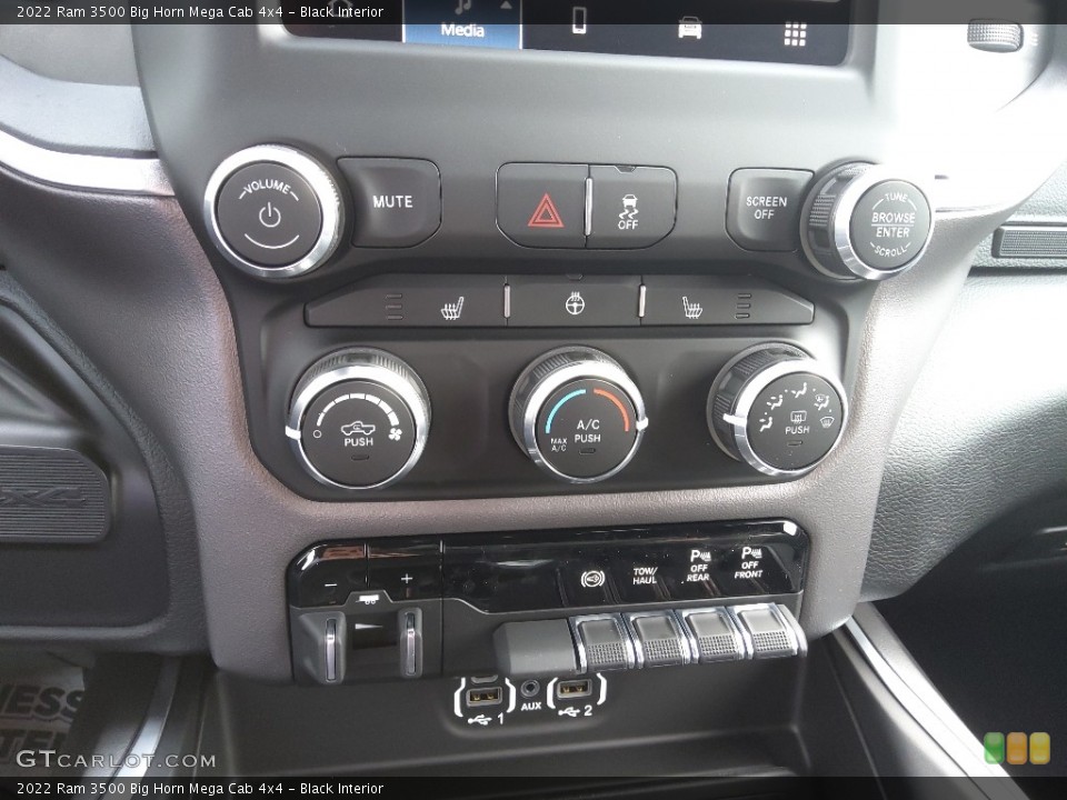 Black Interior Controls for the 2022 Ram 3500 Big Horn Mega Cab 4x4 #143672814