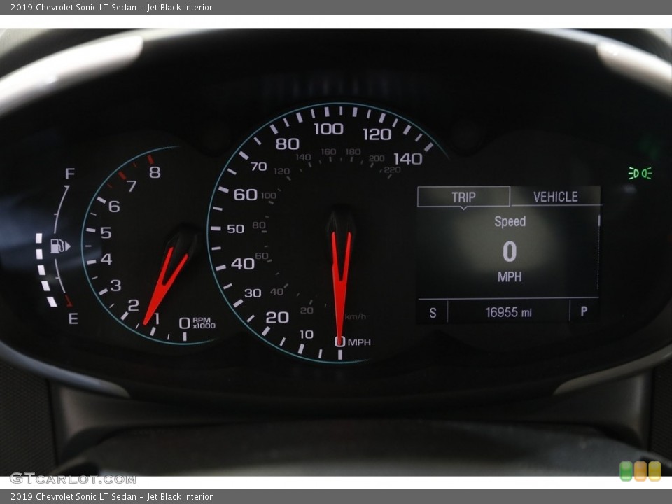 Jet Black Interior Gauges for the 2019 Chevrolet Sonic LT Sedan #143674704