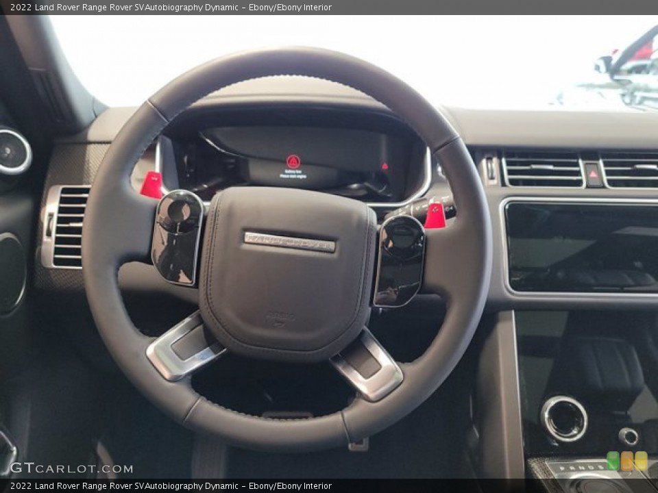 Ebony/Ebony Interior Steering Wheel for the 2022 Land Rover Range Rover SVAutobiography Dynamic #143676473
