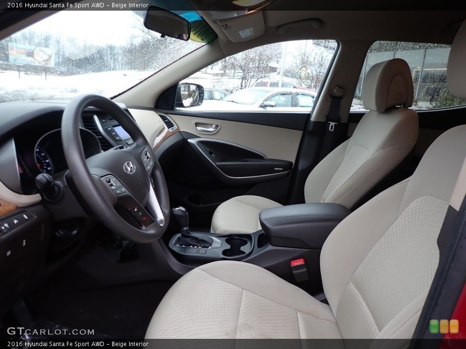 Beige Interior Front Seat for the 2016 Hyundai Santa Fe Sport AWD #143676491