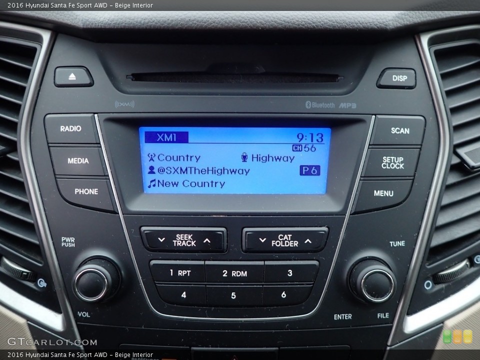 Beige Interior Controls for the 2016 Hyundai Santa Fe Sport AWD #143676653