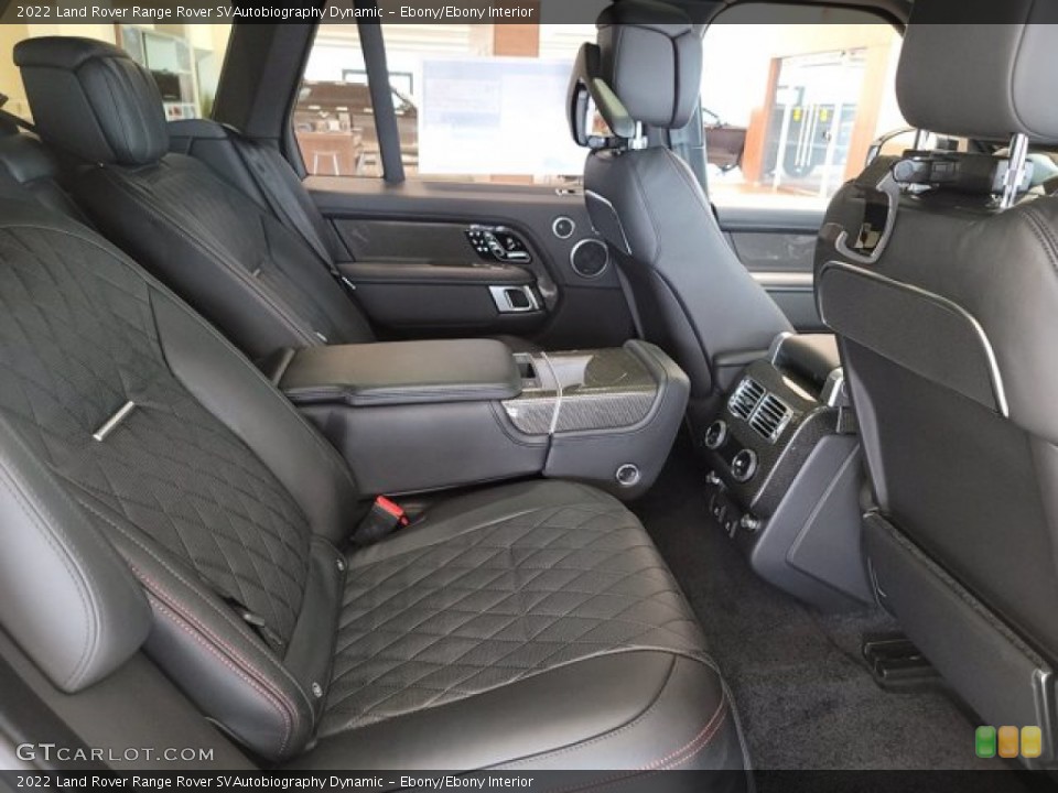 Ebony/Ebony Interior Rear Seat for the 2022 Land Rover Range Rover SVAutobiography Dynamic #143676671