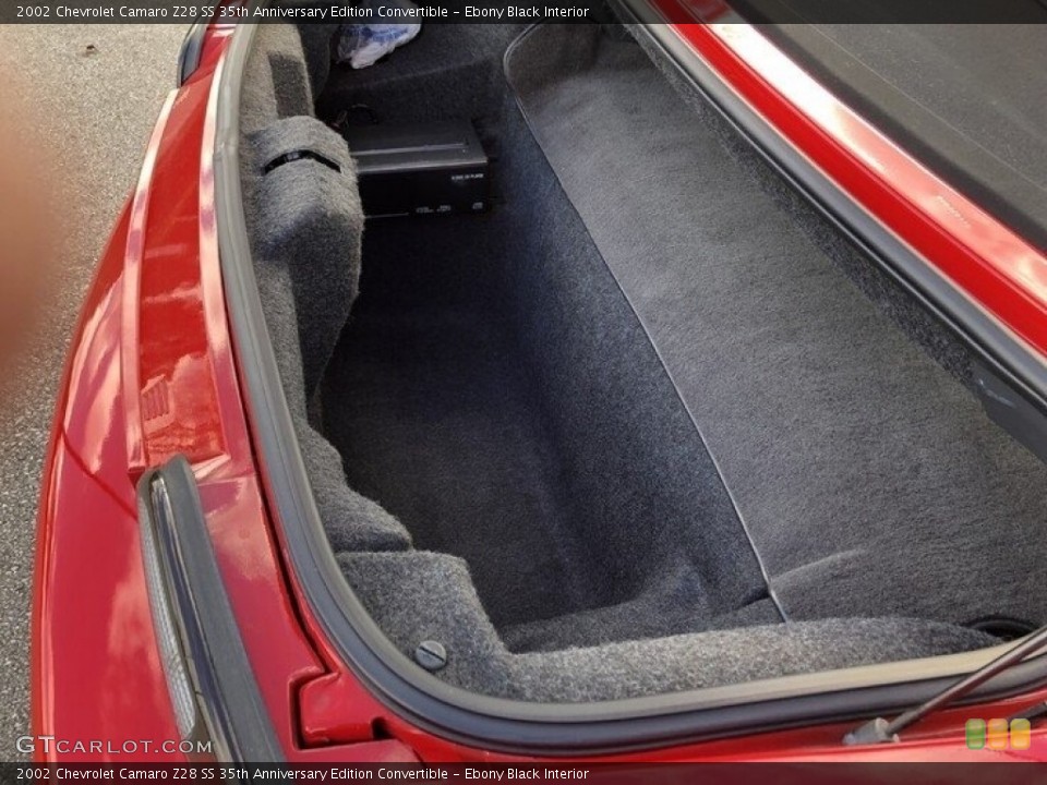 Ebony Black Interior Trunk for the 2002 Chevrolet Camaro Z28 SS 35th Anniversary Edition Convertible #143677829