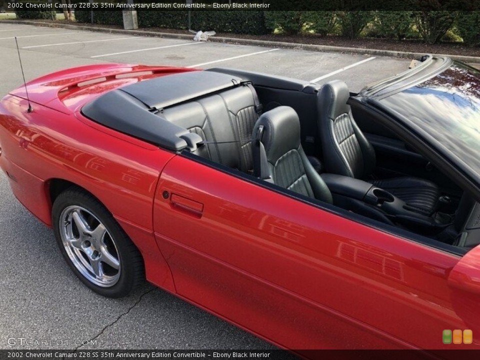 Ebony Black Interior Rear Seat for the 2002 Chevrolet Camaro Z28 SS 35th Anniversary Edition Convertible #143678033