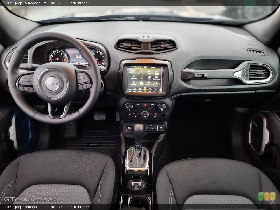 Black Interior Dashboard for the 2021 Jeep Renegade Latitude 4x4 #143678582