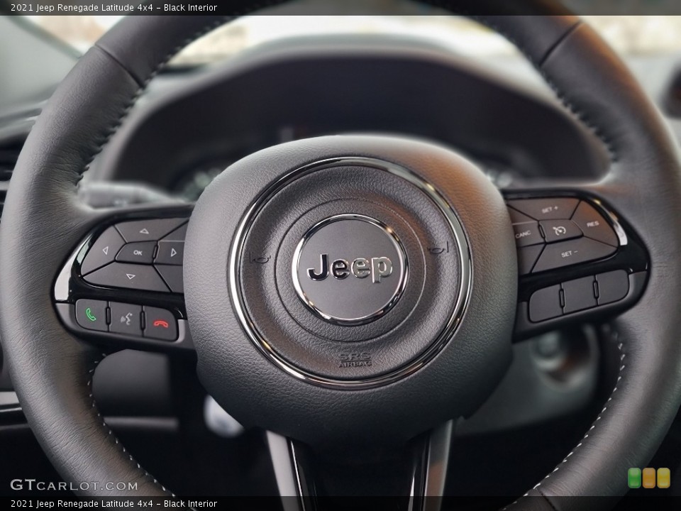 Black Interior Steering Wheel for the 2021 Jeep Renegade Latitude 4x4 #143678600