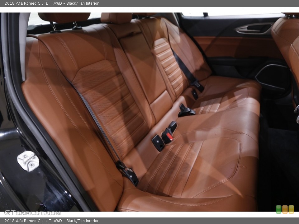 Black/Tan Interior Rear Seat for the 2018 Alfa Romeo Giulia Ti AWD #143679668