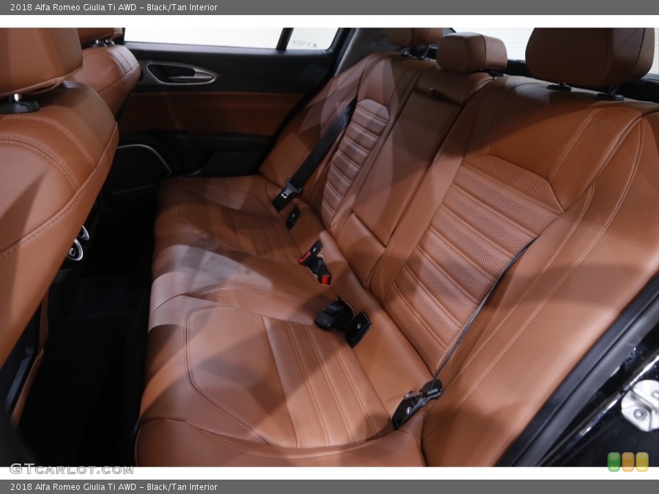 Black/Tan Interior Rear Seat for the 2018 Alfa Romeo Giulia Ti AWD #143679671