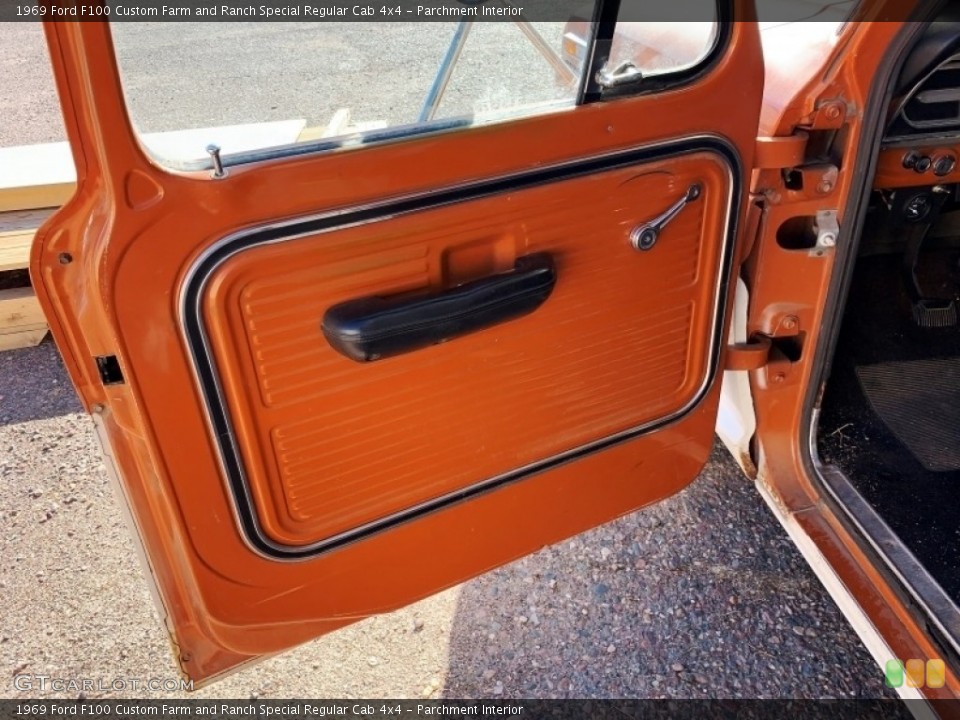 Parchment Interior Door Panel for the 1969 Ford F100 Custom Farm and Ranch Special Regular Cab 4x4 #143680572