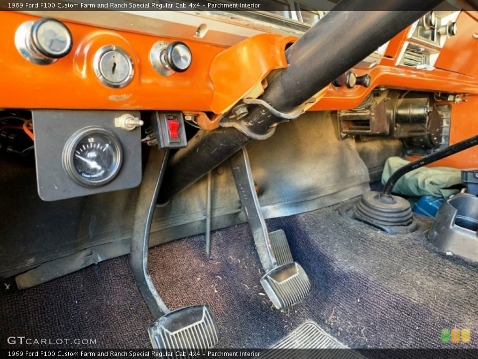 Parchment Interior Controls for the 1969 Ford F100 Custom Farm and Ranch Special Regular Cab 4x4 #143680599