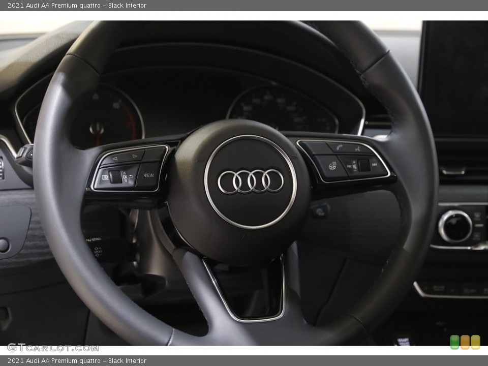 Black Interior Steering Wheel for the 2021 Audi A4 Premium quattro #143681887
