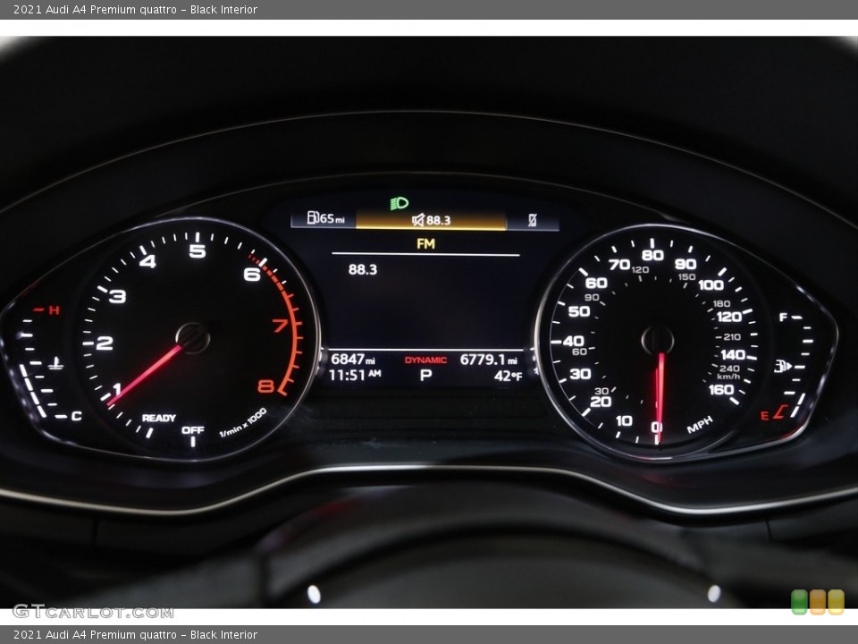 Black Interior Gauges for the 2021 Audi A4 Premium quattro #143681901