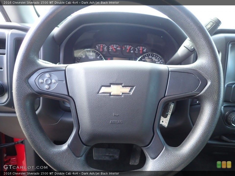 Dark Ash/Jet Black Interior Steering Wheel for the 2016 Chevrolet Silverado 1500 WT Double Cab 4x4 #143693700