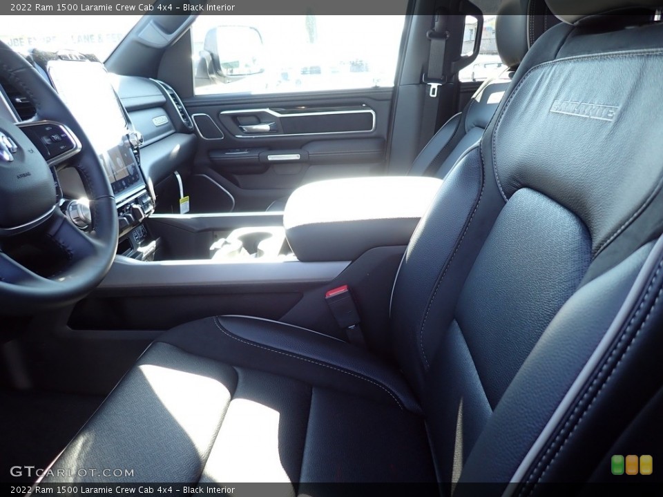 Black Interior Front Seat for the 2022 Ram 1500 Laramie Crew Cab 4x4 #143694615
