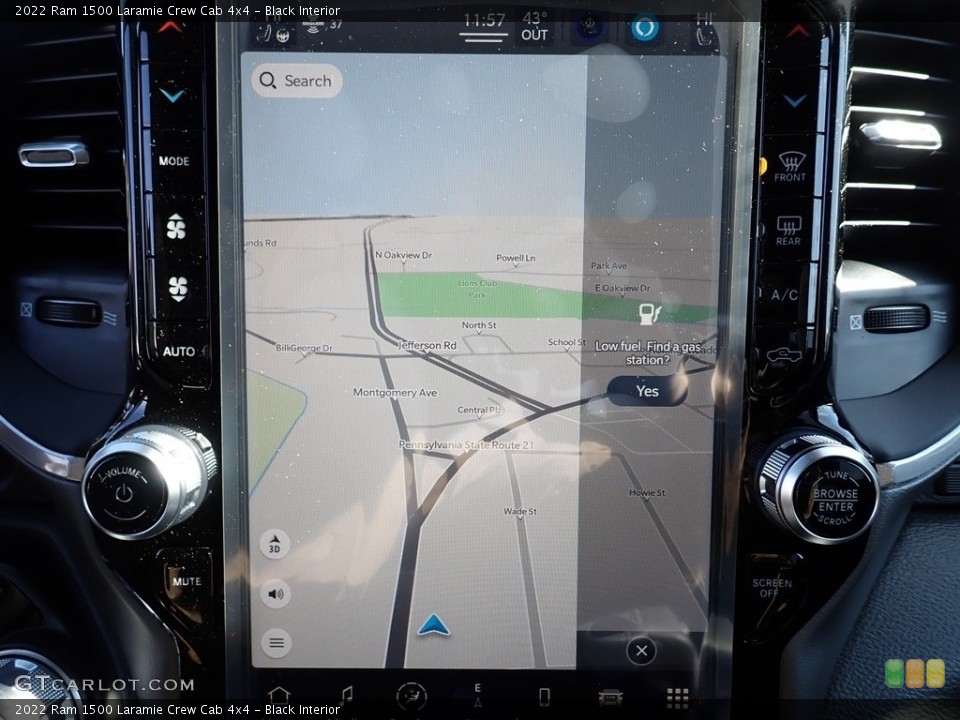 Black Interior Navigation for the 2022 Ram 1500 Laramie Crew Cab 4x4 #143694780