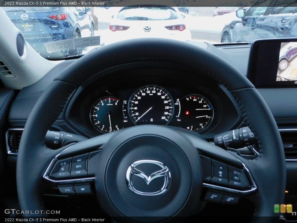 Black Interior Steering Wheel for the 2022 Mazda CX-5 S Premium Plus AWD #143695446