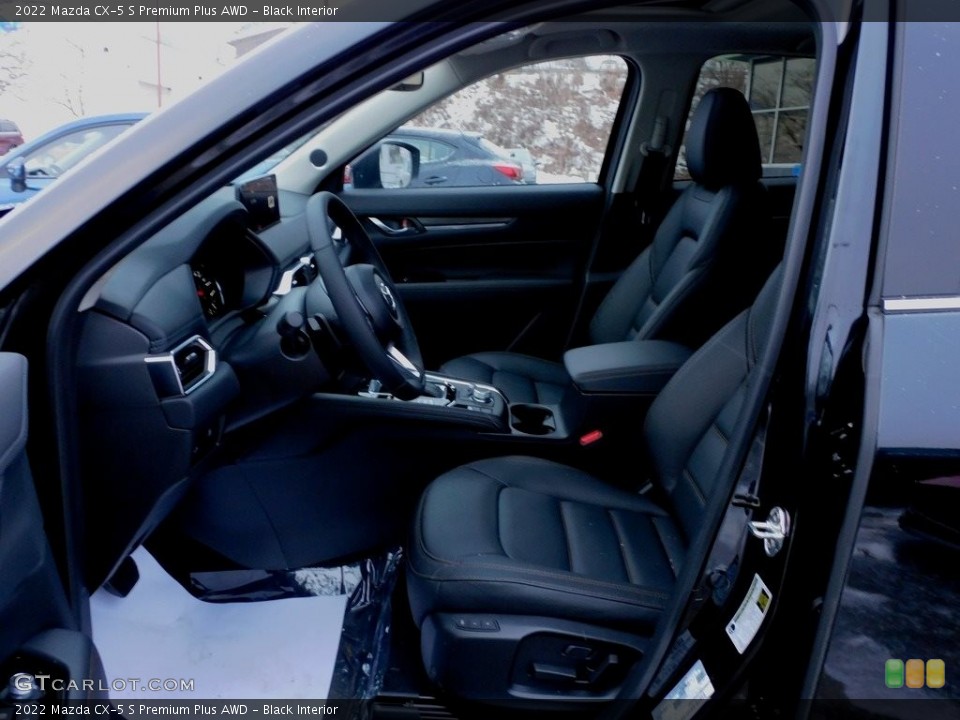 Black Interior Front Seat for the 2022 Mazda CX-5 S Premium Plus AWD #143696442