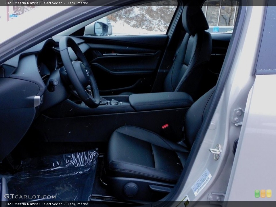 Black Interior Front Seat for the 2022 Mazda Mazda3 Select Sedan #143697210