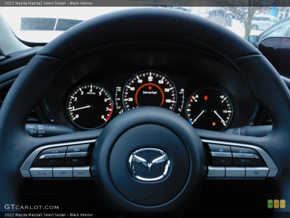 Black Interior Steering Wheel for the 2022 Mazda Mazda3 Select Sedan #143697381