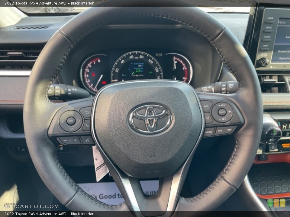Black Interior Steering Wheel for the 2022 Toyota RAV4 Adventure AWD #143703325