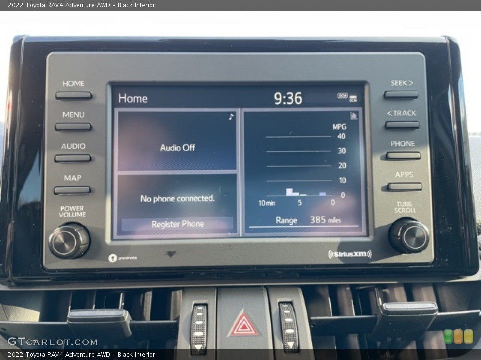 Black Interior Controls for the 2022 Toyota RAV4 Adventure AWD #143703388