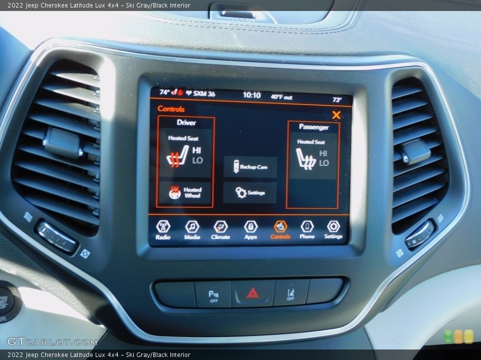 Ski Gray/Black Interior Controls for the 2022 Jeep Cherokee Latitude Lux 4x4 #143704486