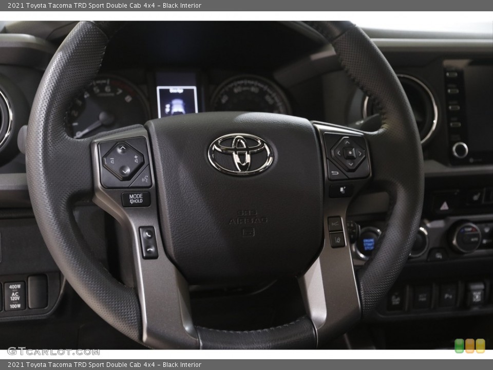 Black Interior Steering Wheel for the 2021 Toyota Tacoma TRD Sport Double Cab 4x4 #143705038