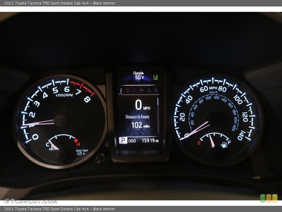 Black Interior Gauges for the 2021 Toyota Tacoma TRD Sport Double Cab 4x4 #143705059