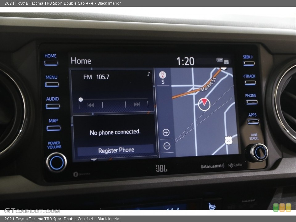 Black Interior Navigation for the 2021 Toyota Tacoma TRD Sport Double Cab 4x4 #143705107