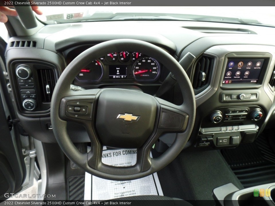 Jet Black Interior Dashboard for the 2022 Chevrolet Silverado 2500HD Custom Crew Cab 4x4 #143706199