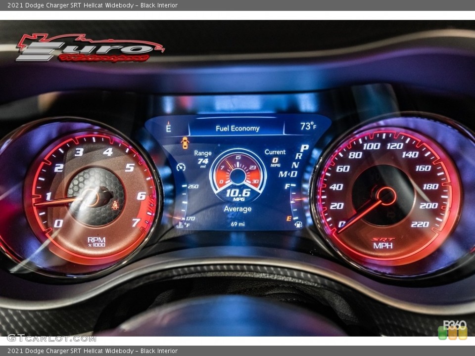 Black Interior Gauges for the 2021 Dodge Charger SRT Hellcat Widebody #143707864