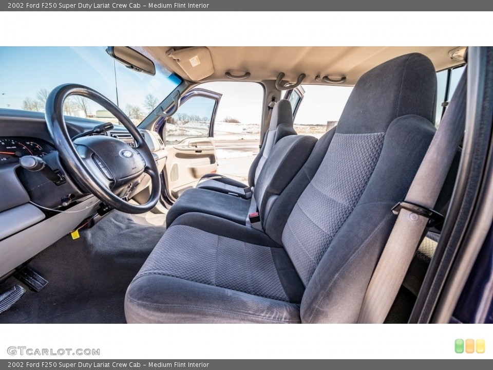 Medium Flint Interior Front Seat for the 2002 Ford F250 Super Duty Lariat Crew Cab #143711782