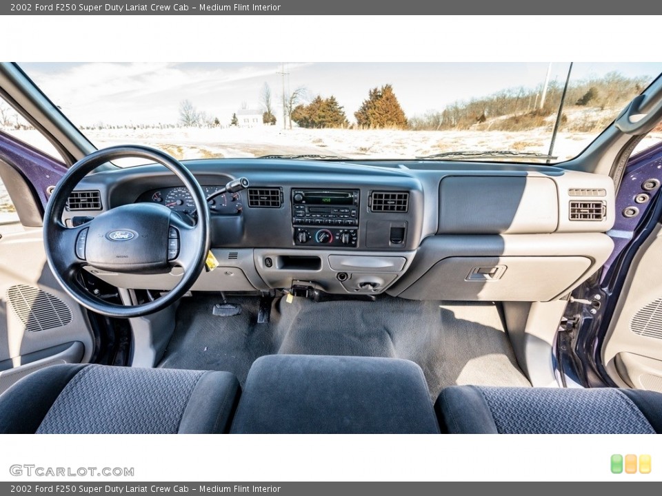 Medium Flint Interior Dashboard for the 2002 Ford F250 Super Duty Lariat Crew Cab #143712007