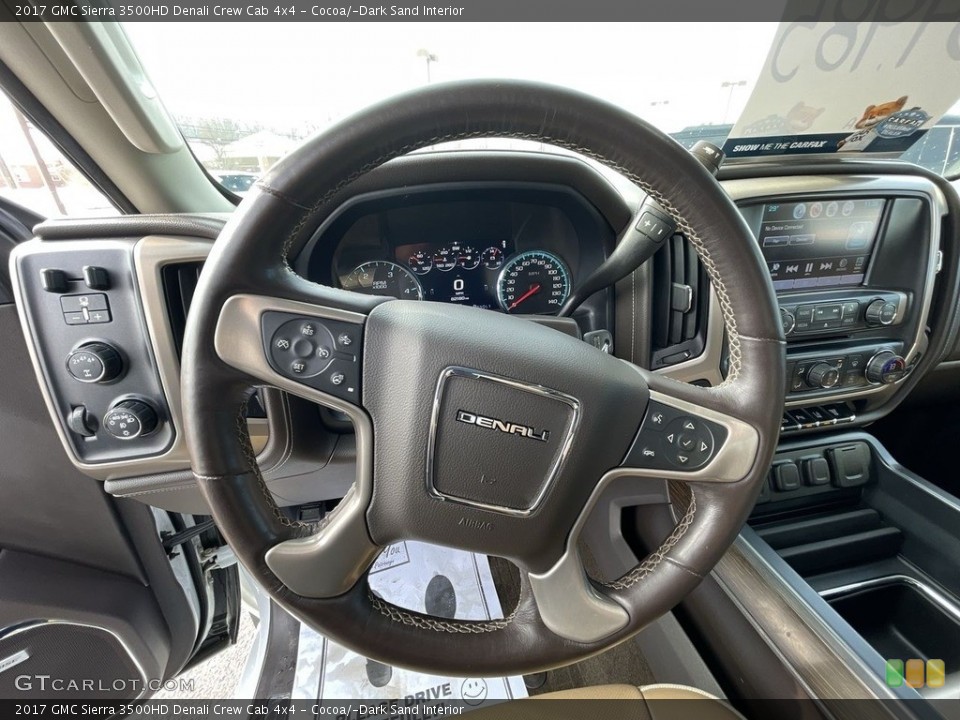 Cocoa/­Dark Sand Interior Steering Wheel for the 2017 GMC Sierra 3500HD Denali Crew Cab 4x4 #143714026