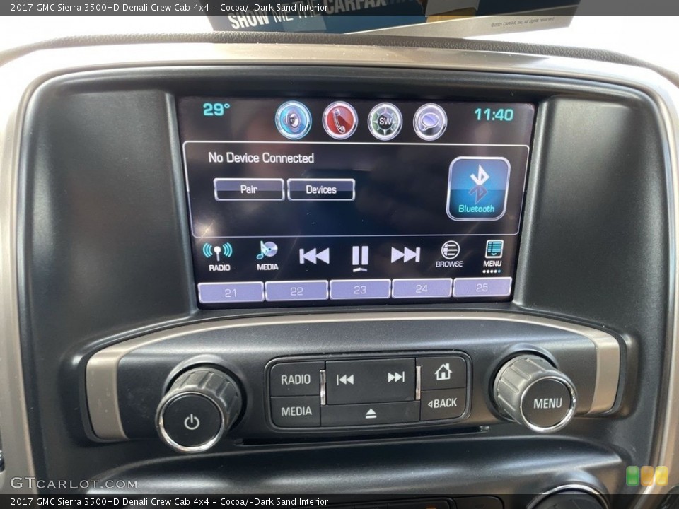 Cocoa/­Dark Sand Interior Controls for the 2017 GMC Sierra 3500HD Denali Crew Cab 4x4 #143714053