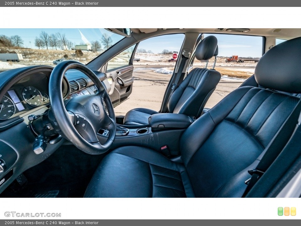 Black Interior Front Seat for the 2005 Mercedes-Benz C 240 Wagon #143714173