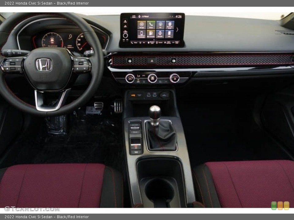 Black/Red Interior Dashboard for the 2022 Honda Civic Si Sedan #143720678
