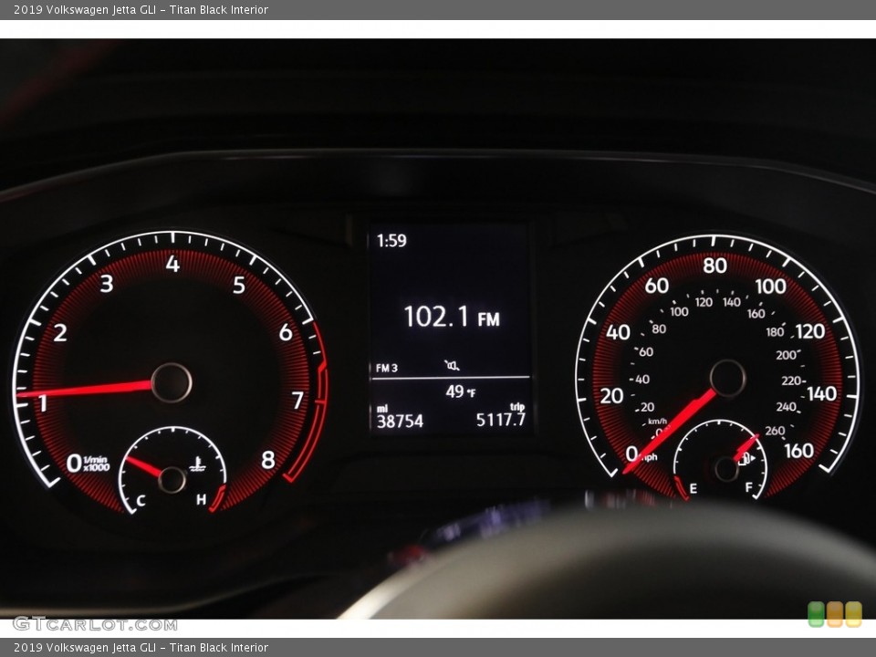 Titan Black Interior Gauges for the 2019 Volkswagen Jetta GLI #143725268