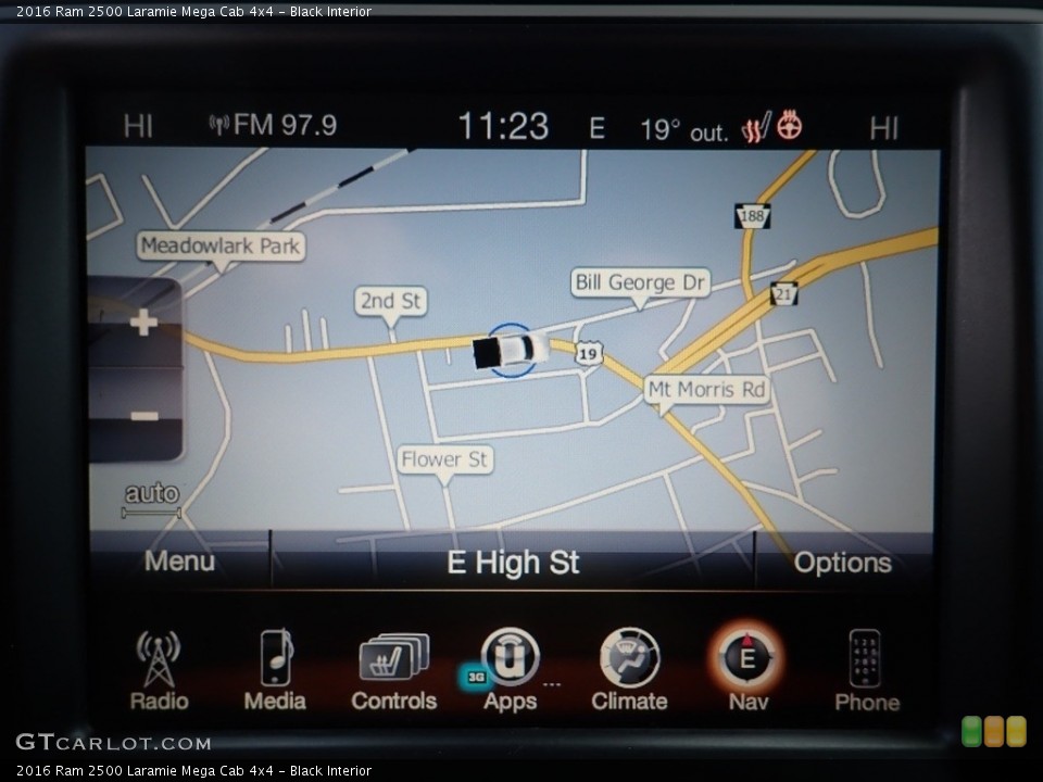 Black Interior Navigation for the 2016 Ram 2500 Laramie Mega Cab 4x4 #143729425