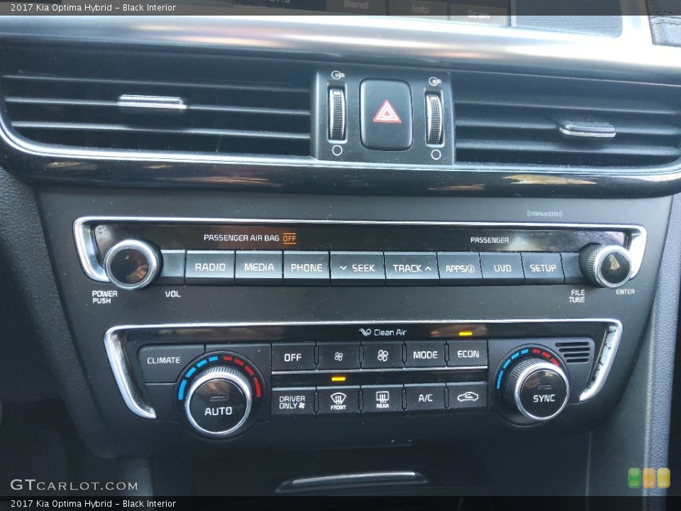 Black Interior Controls for the 2017 Kia Optima Hybrid #143731561