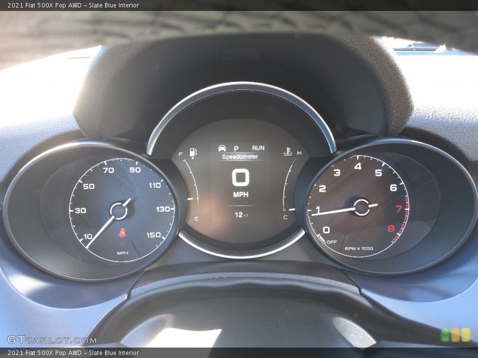 Slate Blue Interior Gauges for the 2021 Fiat 500X Pop AWD #143732332