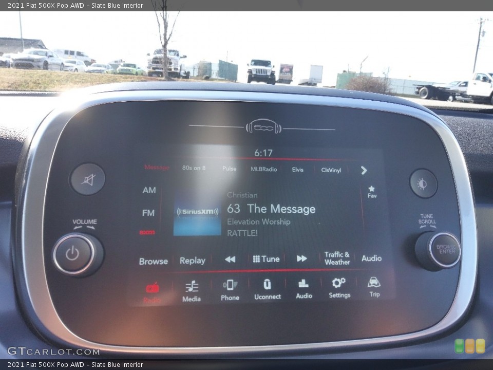 Slate Blue Interior Controls for the 2021 Fiat 500X Pop AWD #143732338