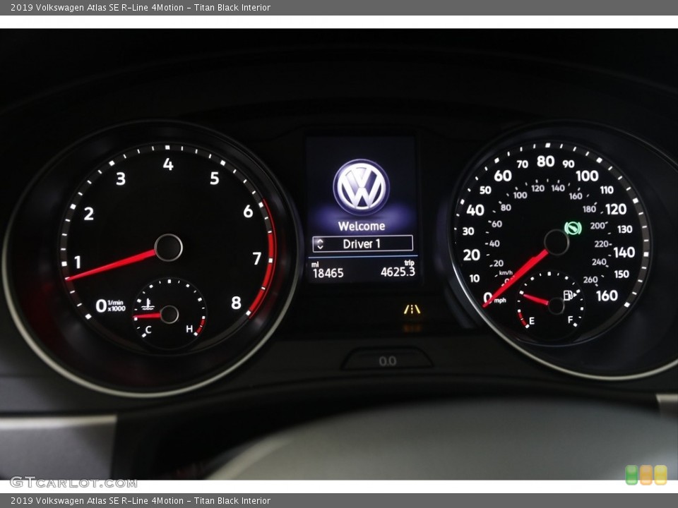 Titan Black Interior Gauges for the 2019 Volkswagen Atlas SE R-Line 4Motion #143735047
